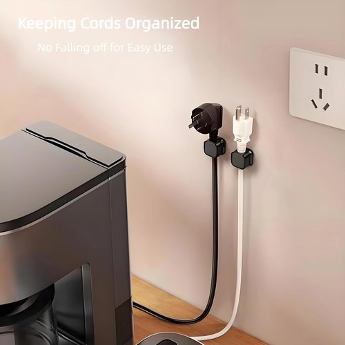 12Pcs Magnetic Cable Clips, Cable Management, Office Desk Accessories, Cord Organizer, Cable Smooth Adjustable,for Desk, Wall, Car, Home Office, Phone Cable Management (Black)