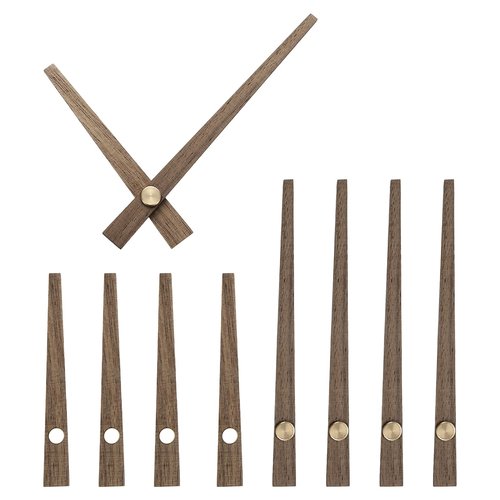 uxcell 5 Set Walnut Wood Clock Hands, 4.33 Inches, Fit for 10 Inch Wall Clock
