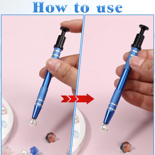 4PCS Ball Grabber Piercing, Diamond Tweezers Gem Stone Jewelry Locking Tweezers Precision Stainless Steel Diamond Claw Holder Pick up Tool for Jewelry Making Tiny Objects Electronic Components