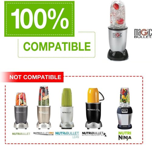 QueenTrade QT Tall 22oz Replacement Part Cup Mug with handle compatible with 250w Magic Bullet On-The-Go Mug