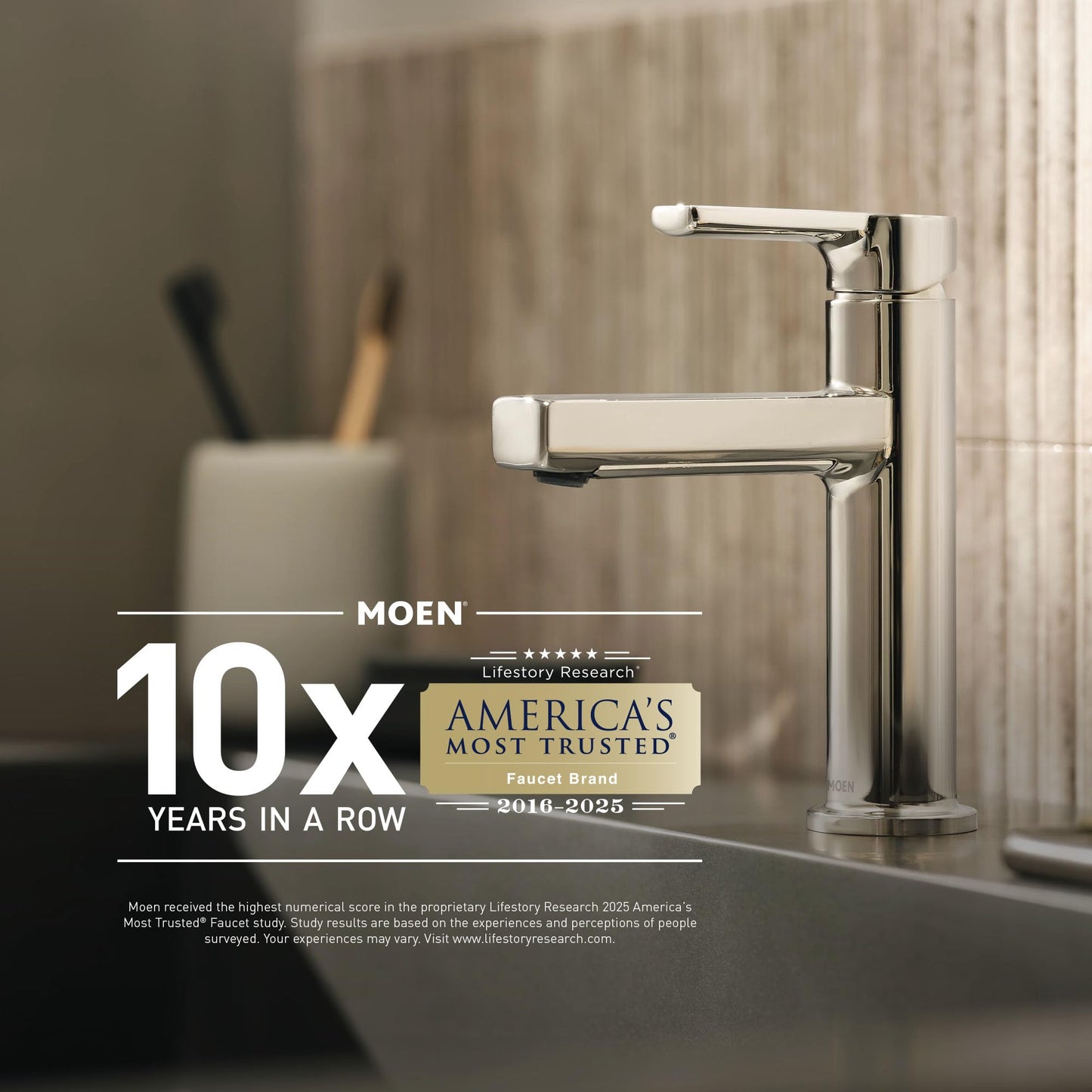 Moen Home Care Bathroom Safety 24 Inch Stainless Steel Handicap Grab Bar for Bathtub and Shower, Slip Resistant Peened Texture, Elderly Assistance Product, Polished Brass, R8724P