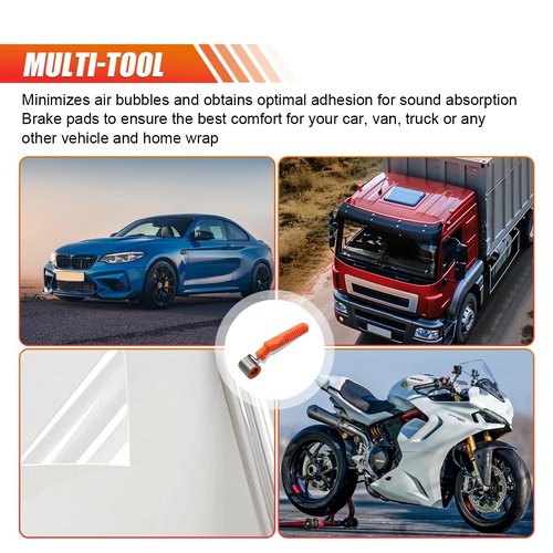 ZIMISI Car Audio Sound Deadening Application Wheel Roller, Stainless Steel Seam Roller with Anti-Slip Handle, Smoothing Tool for Heat Insulation Mats, Wallpaper, Vinyl, Home Decoration (1PC)