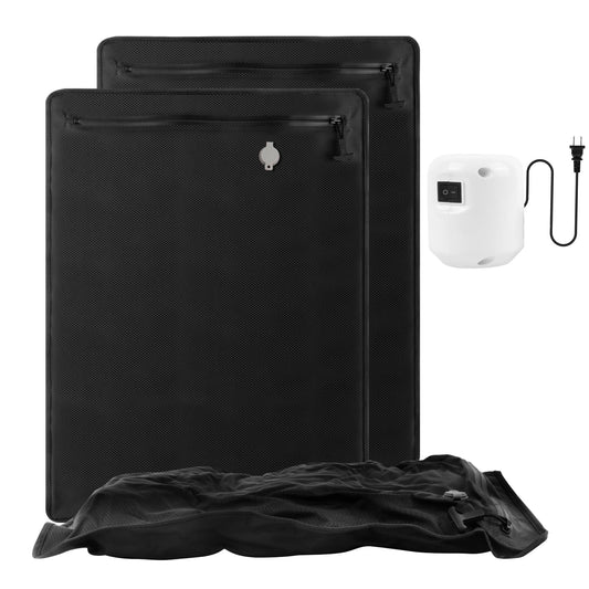 2PC Professional Vacuum Bags for Travel with 55W Super Power Electric Pump, Dobaly IP67 Reusable Vacuum Compression Bags for Suitcases and Backpack Space Saver Vacuum Bags Durable(2 Medium+Pump)