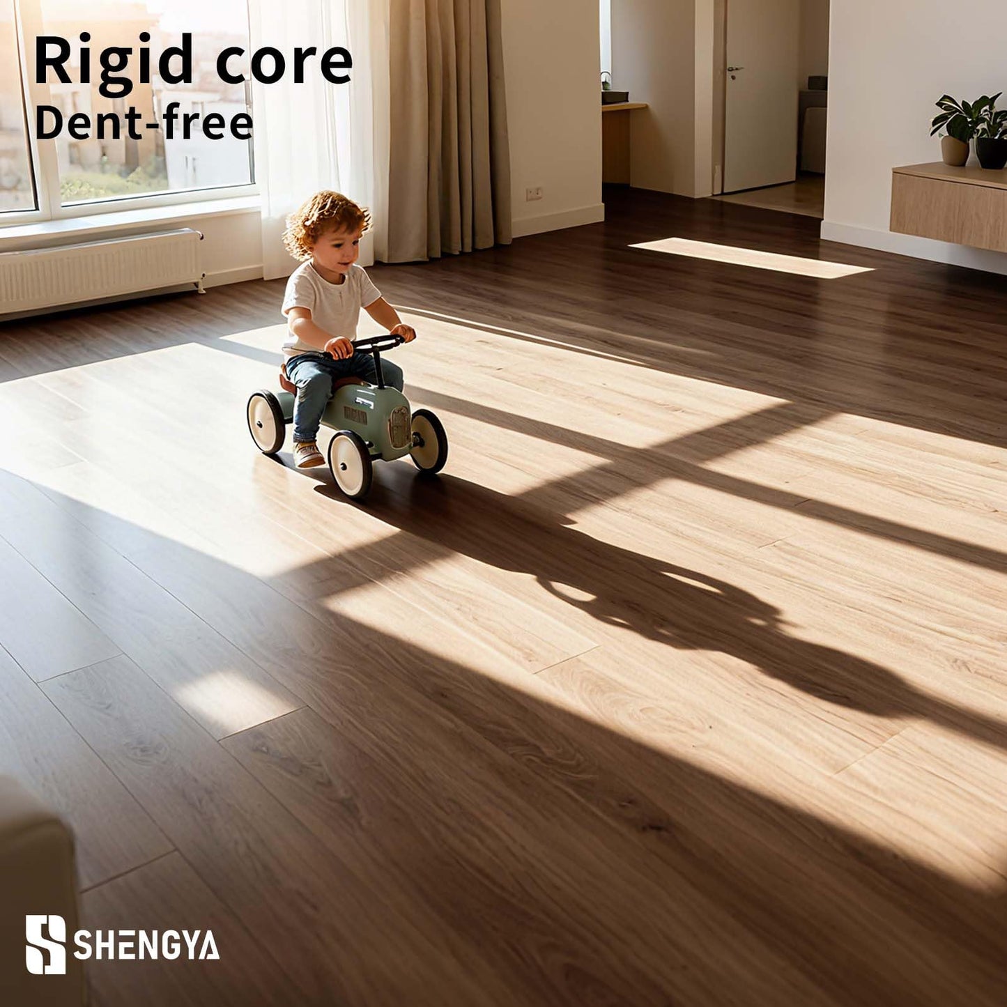 SSHENGYA 6mm Thick PVC Vinyl Flooring 18-Pack Planks (6x36 Inch), Cushioned Core for Superior Comfort & Quiet, Waterproof Click Lock for Home, Apartment, Office