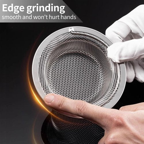 4 Pack Kitchen Sink Strainer, Stainless Steel Sink Drain Basket with Handle, Rust Resistant Food Catcher, Dishwasher Safe Kitchen Drain Stopper Filter