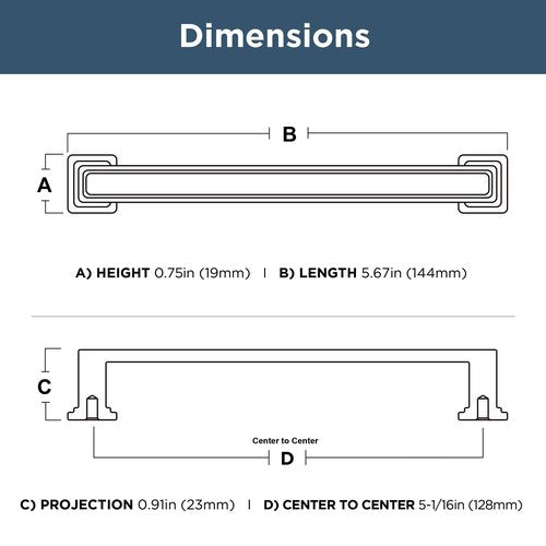 FRANKLIN BRASS Recessed Square (10-Pack) Cabinet Handles 5-1/16" Hole Center Pulls | Satin Nickel Hardware Kitchen Door, Drawers, Dressers, Furniture P49578C-SN-B
