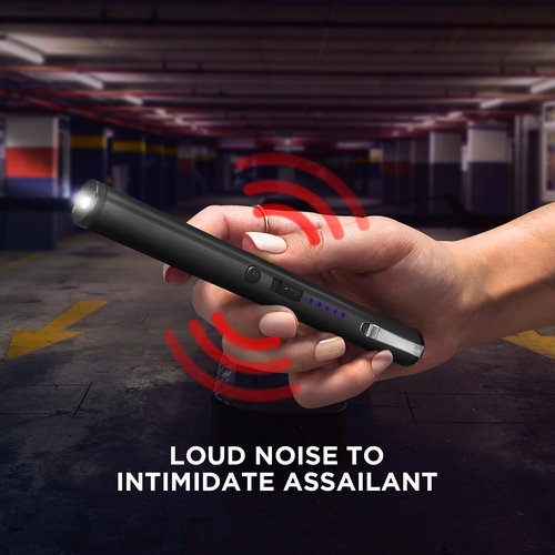 Guard Dog Security Enlight Pen Stun Gun with Flashlight, Self Defense Device, Battery Life Indicator, Belt Clip, Non Lethal Weapon for Women and Men, 6.10 Inches - Black