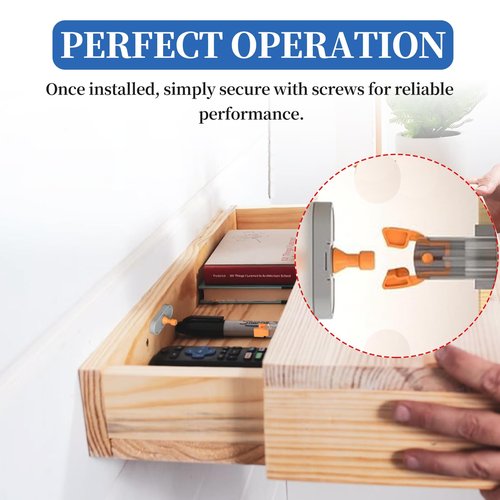 2 Pack Push to Open Cabinet Hardware, Push Latch for Hidden Door Push Release Drawer Pull Touch Lock Tip On RV Closet Close Strong Pop Out