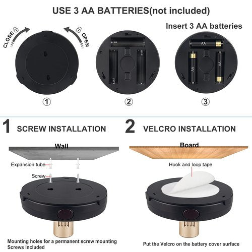 HAMVIDNE Wireless LED Spotlight, Battery Powered Picture Lights, Uplighting Indoor, Puck Lights with Remote, Stick Spot Light for Wall Art Display Dartboard Painting Artwork Accent Closet-Gold
