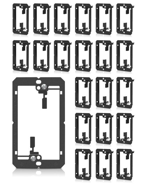 ANONION 22 Pack Single Gang Multipurpose Drywall Wall Plate Low Voltage Mounting Bracket Device Black