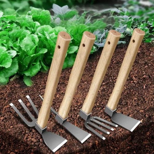 Garden Hoe Rake Hand Tool,Heavy Duty Bend Tool for Weeding, Digging, Seeding Multipurpose