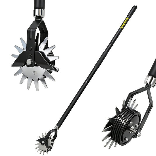 EAGWON Wheel Rotary Edger Lawn Tool, 66-Inch Manual Grass Edge Trimmer with Adjustable Stainless Steel Handle, Sidewalk Driveway Edger with Cushion Grip for Garden Landscaping