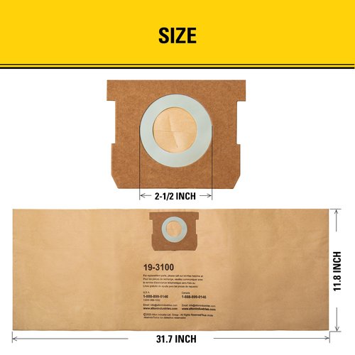 3 Pack STANLEY Filter Bag 19-3100, for 5-8 Gallon Wet/Dry Vacuum, Compatible with STANLEY SL18115 SL18115P SL18116 SL18116P SL18117 SL18701P-10A SL18410P-5A SL18410-5B and Porter-Cable PCX18406-5B