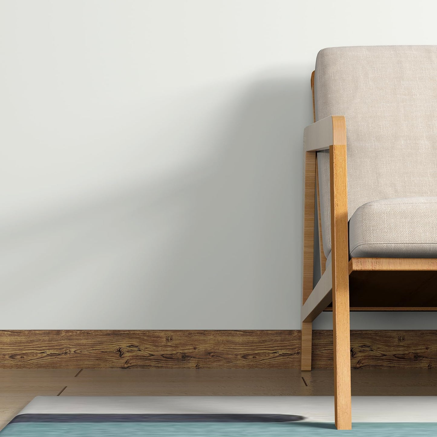 Decotalk 3"x236" Wood Border Wallpaper Peel and Stick Wood Grain Wallpaper Self Adhesive Wall Paper Removable Mirror Frame Border Wood Frame Mirror Vinyl for Bedroom Home Decor