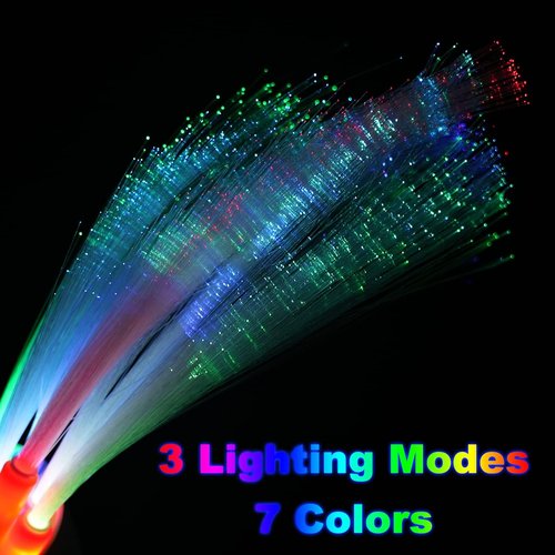 BouQuw 50 Pack Glow Sticks Mardi Gras Party Supplies ,3 Models Flashing Sticks, Fiber Optic Wands Light up Sticks Fit New Years Eve Party Supplies 2025 Wedding Birthday Christmas valentine's day (50)