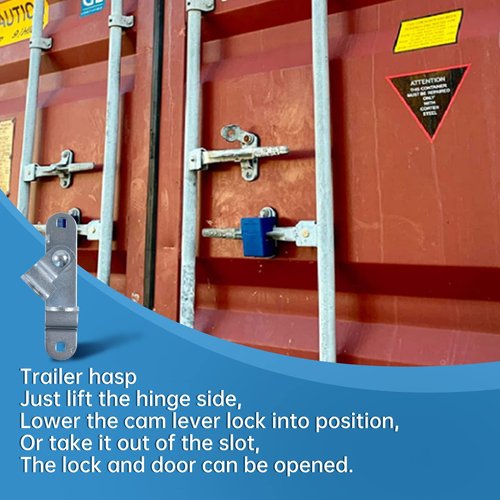 Fuoequl Trailer Door Hasp for Cargo Trailer Door Latch and Enclosed Trailer Door Parts