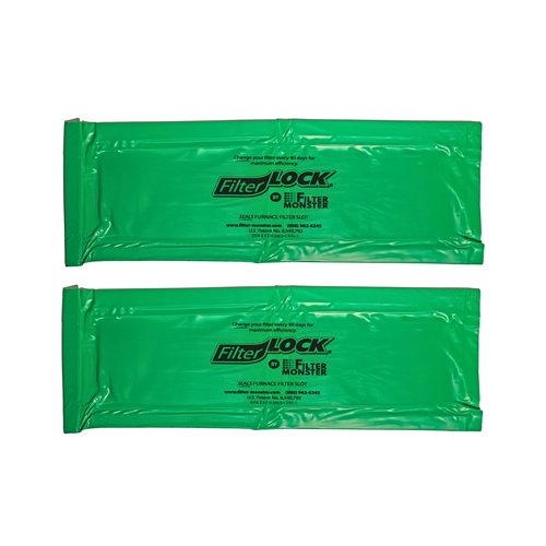 AllergyZone FilterLock Furnace Filter Slot Seal – Magnetic Seal Cover for Any 1” Furnace Filter, Up To 25” Long, Reduce HVAC Air Leaks, Green