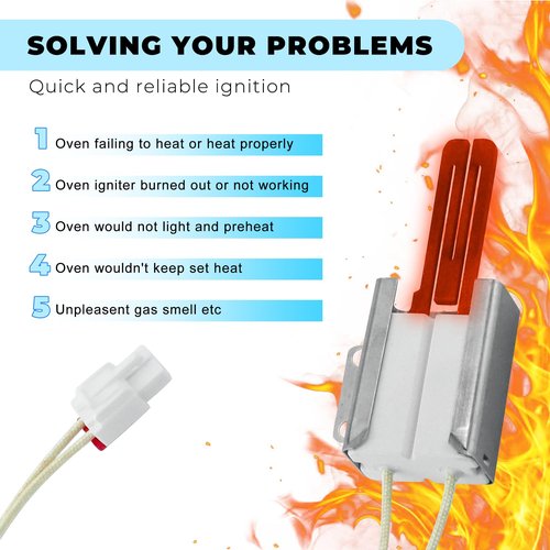 MEE61841401 Oven Igniter Replacement for L-G Gas Range LRG LSS LDG LSG LTG Series LRG3095ST LRG3061ST LSG4513ST-Flat Glow Bar Style-Replace Gas Oven Igniter MEE61841403 MEE63084901 MEE61841401 Vypart