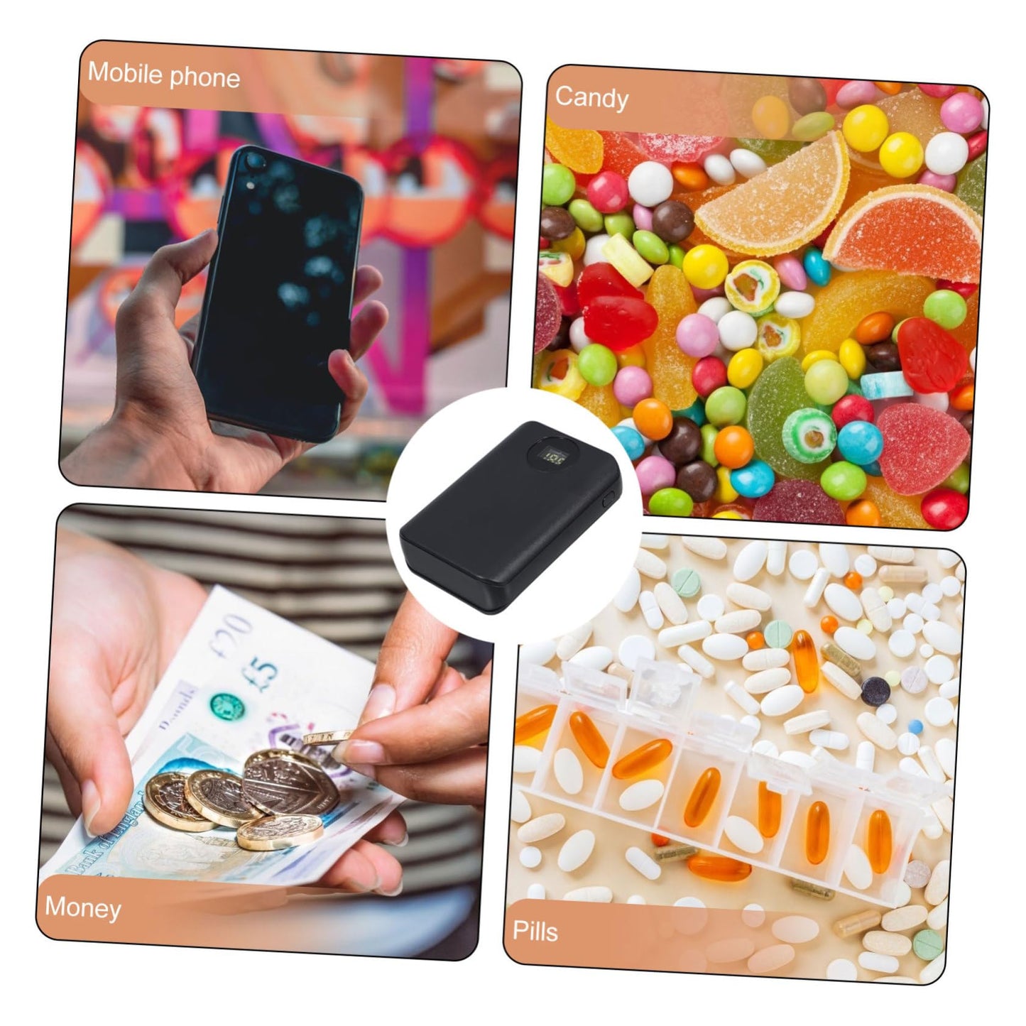 SOLUSTRE Imitation Power Bank Storage Box Safety Box for Money Hidden Compartment for Valuables