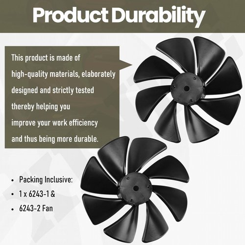 6243-1 & 6243-2 Fan Compatible with Walker H-ydro CW & CCW Rotation Fan for Various Applications, Ensures Reliable Performance in Both Xlockwise (CW) and Counterclockwise (CCW) Directions