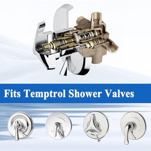 Ebrmeiwo 5-Sets TA-10 Flow Control Spindle and TA-4 Hot&Cold Seat with Gaskets, for Temptrol Shower Valves