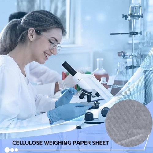 Mooliwe 2000 Pcs Cellulose Weighing Paper Sheet Laboratory Sample Weighing Paper Weigh Papers, Nitrogen Free, Non Absorbing, Non Stick, High Gloss for Scale Measurement Samples Transfer, 4 x 4 Inches