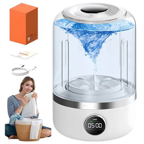 Portable mini washing machine for Underwear & Socks Rechargeable Laundry Machine, Compact Design for Travel, Camping, Baby Clothes (M2 - Pro Version)