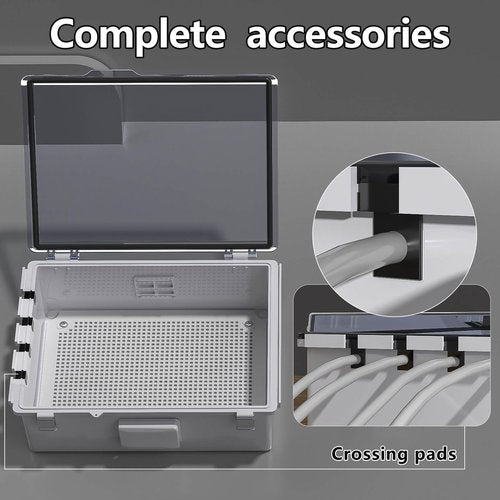 Animacyn ABS Electrical Junction Box, Ventilated Design, Cable Grommets, IP65 Waterproof Enclosure, Indoor/Outdoor Use with Mounting Panel .(Clear Cover, 13.8"x9.7"x5.9")