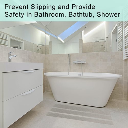 Leyibo Anti Slip Tape Clear Waterproof Outdoor/Indoor with Roller, 3" x 35Ft Non Slip Traction Grip Tape for Bathtubs, Boats, Stairs, Pools, Transparent, Soft, Comfortable for Bare Feet (3" X 35')