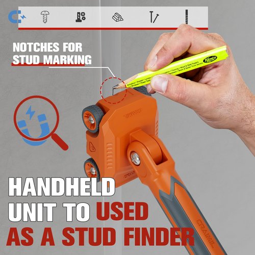 Magnetic Wire Puller for Electrical Wiring – Rare-Earth Magnets, Stainless-Steel Leader for Easy Cable Pulling in Walls & Tight Spaces, Doubles as Stud Finder, Includes High-Quality Hard Plastic Case