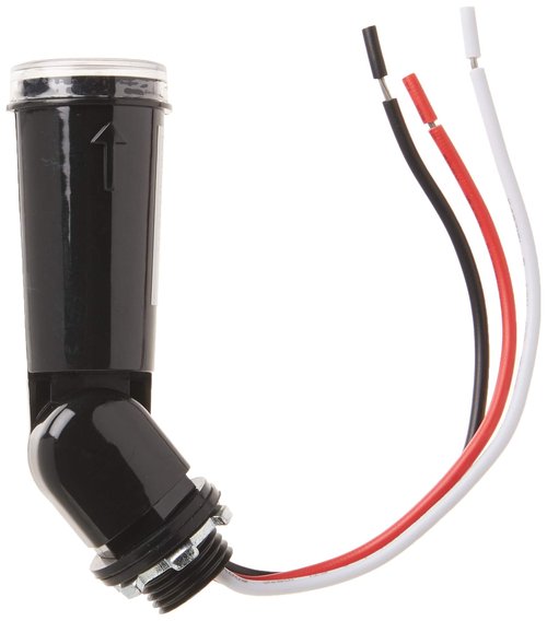 Woods 59413 59413WD Outdoor Conduit Lighting Control With Photocell and Swivel Mount (Hardwired; Black); 1 Count (Pack of 1)