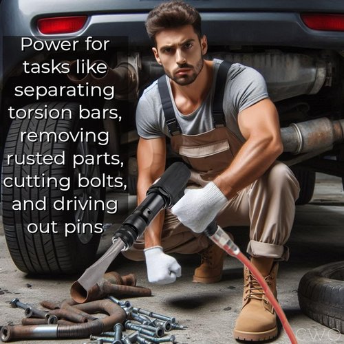 Extreme Power 4-Inch Long Barrel Air Hammer Compatible with CHIEF Models - Anti-Vibration, Quick-Connect Chuck - Professional Grade for Auto Repair & Industrial Use