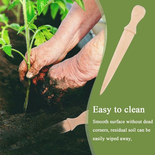 Dibber Garden Tool - Wooden Sow Dibbler | Plant Hole Digger for Planting | Bulb Planter Tool | Seeds Transplanting Plants Planting Bulbs | Planter for Planting Flowers Tulips, Daffodils & Dahlias