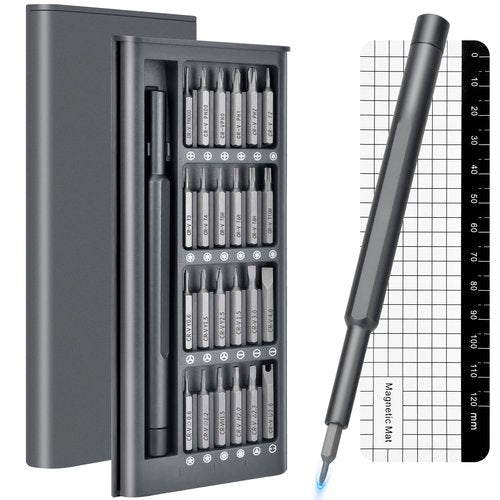 Stocking Stuffers for Men: 25-in-1 Mini Precision Screwdriver Set Small Torx Bit Tool Set for Men,Magnetic Torque Repair Tool Kit for Electronics Macbook Watch Eyeglass Ring Doorbell,Birthday Gifts