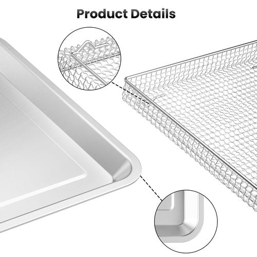 Stainless Steel Air Fryer Basket and Tray,Compatible with Cuisinart Airfryer TOA-060 and TOA-065