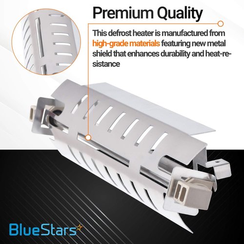BlueStars WR51X10055 Refrigerator Defrost Heater Replacement - Enhanced Durability with METAL SHIELD - Compatible with G.E & Kenmore Refrigerators - Replaces AP3183311 914088 AH303781 EA303781