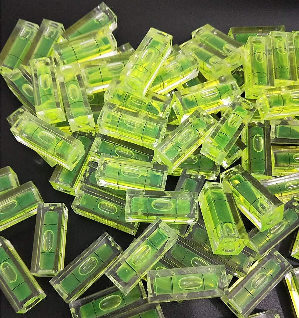 SIZIKJXGHWYI 6Pcs Small Bubble Level 10x10x29mm Mini Square Spirit Level Picture Hanging Levels Mark Measuring Instruments Layout Tools