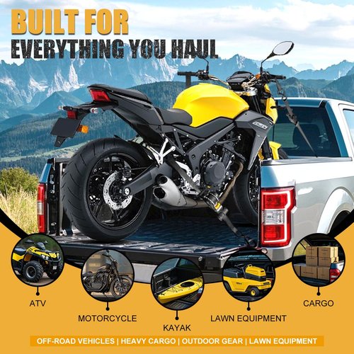 Performance Master Retractable Ratchet Straps 4 Pack 1 Inch x 10 Feet (1,500lb Break Strength) - Heavy Duty Auto Self Retracting Tie Down Straps for Truck Cargo Trailer Motorcycle SUVs Black