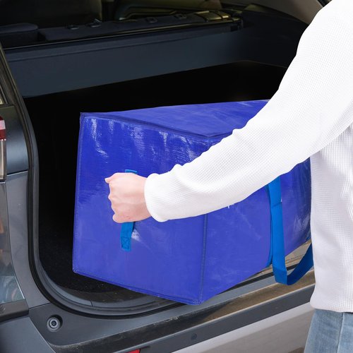 TICONN 6 Pack Extra Large Moving Bags with Zippers & Carrying Handles, Heavy-Duty Storage Tote Moving Boxes for Space Saving (6 PK, 18 Gallon)