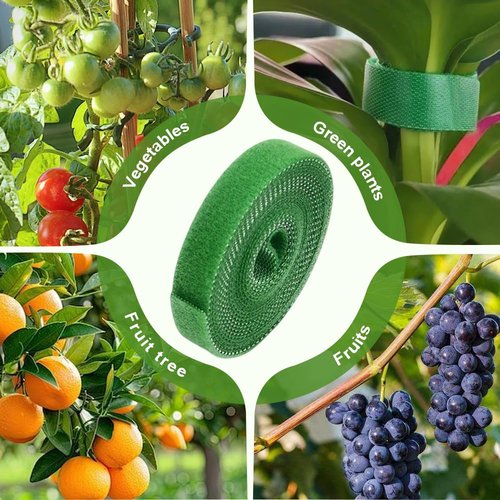 Reusable Plant Ties Tape for Climbing Plants,Tape Strap for Climbing Plants to Support Plants, Vines, Tomatoes Reusable Gardening (Green 1pc)