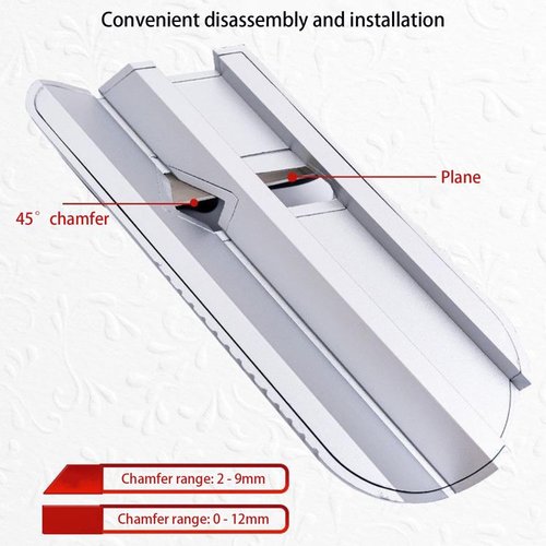 Plaster board V Chamferer, Cutter Tool for 45° 90° Trimming Tool, Efficient Gypsum Board Chamfering and Edge Finishing, Manual Plasterboard Fast Cutter with 10 Blades for Woodworkers (White)