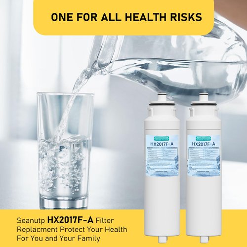 HX2017FR-A HX2017F-A Water Filter Replacement Compatible with Hisense HRF266N6CSE1, HRF266N6CSE, HRF209N6CSE, HRF254N6TSE, HRF254N6DSE Twist-In Models, 2 Pack
