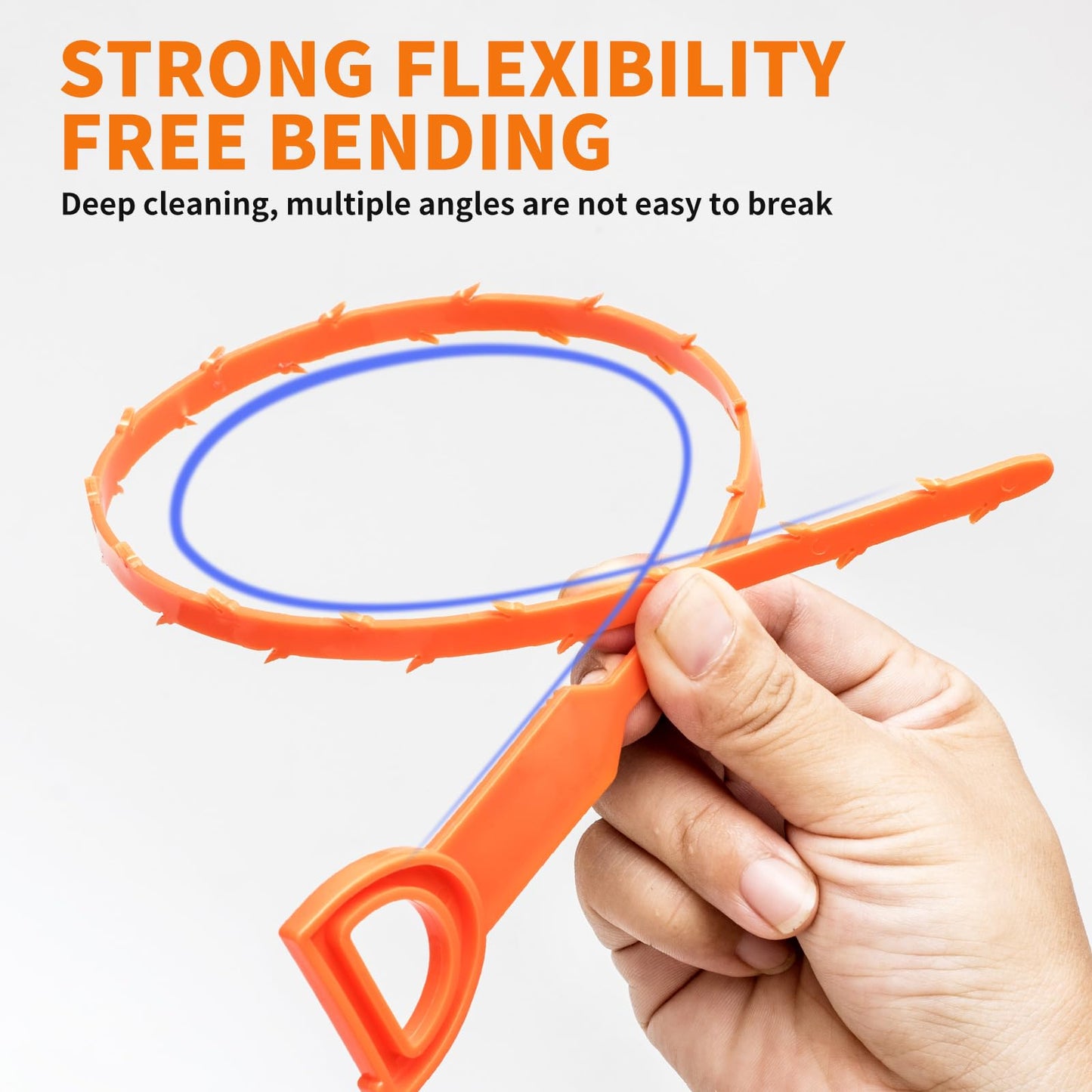 Drain Snake Drain Clog Remover Tool 4 Pack 20 Inch Flexible Hair Removal for Sink Shower Tub and Toilet with Grip Handle Easy Use Kitchen Bathroom Pipe Cleaner- AsonTao