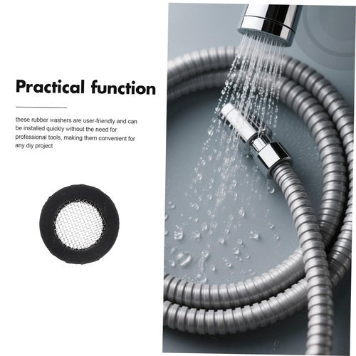 DOITOOL 24pcs Hose Gaskets with Mesh Screen Rubber Washers for Plumbing Shower and Faucet Use Efficient Water Filtration and Leak Prevention