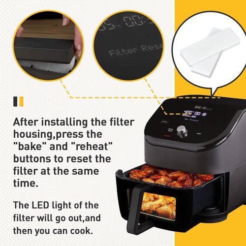 Instant Vortex Plus 6QT Air Fryer Replacement Filters - 12 Pcs with ClearCook and OdorErase