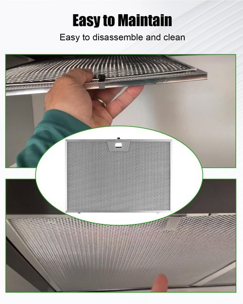 TIKSCIENCE Range Hood Grease Filter Replace WB02X24873 Fit for GE Range Hood, 14-1/2 x 10 Inches Grease Filter Replacement