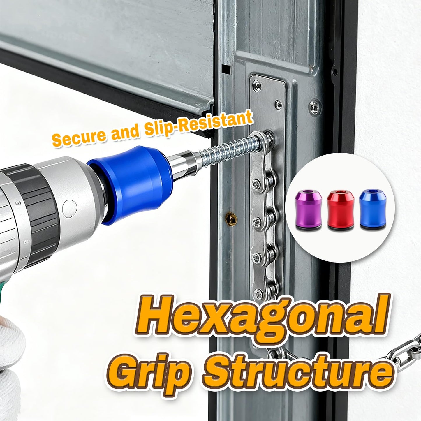 3PCS Strong Magnetic Screw Rings ，3PCS Magnetic Screwdriver，Removable Magnetic Screwdriver Drill Bit Holder for Hex Screwdrivers and Electrician Impact Drills Power, DIY Tool Accessories