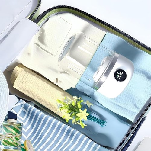 Wireless Underwear Mini Smart Laundry Cup, Rechargeable Underwear Washing Machine, Portable Mini Lavadora Para Ropa Interior for Bra, Socks, Baby Clothes and Camping Rv Travel (White)