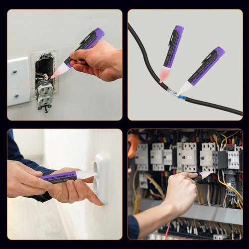 Voltage Tester Pen with Non-Contact Detection,High-Sensitivity Electrical Tester for Wires, Outlets, and Switches–Buzzer and LED Alerts for Safe, Accurate AC Voltage Testing