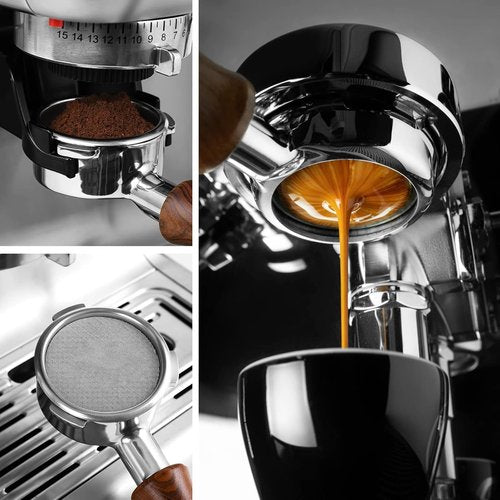 58mm Bottomless Portafilter Compatible for CASABREWS Espresso Machine Ultra, 4700Gense, 5700Gense and 5700Pro, Stainless Steel Filter Holder and Filter